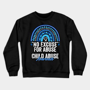 Child Abuse Prevention Awareness Month Blue Ribbon gift idea Crewneck Sweatshirt